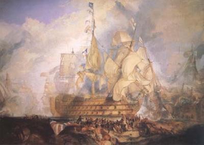 Joseph Mallord William Turner The Battle of Trafalgar (mk25) oil painting image